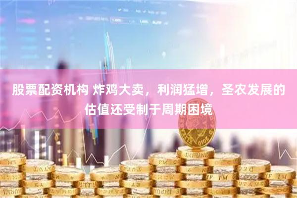 股票配资机构 炸鸡大卖，利润猛增，圣农发展的估值还受制于周期困境